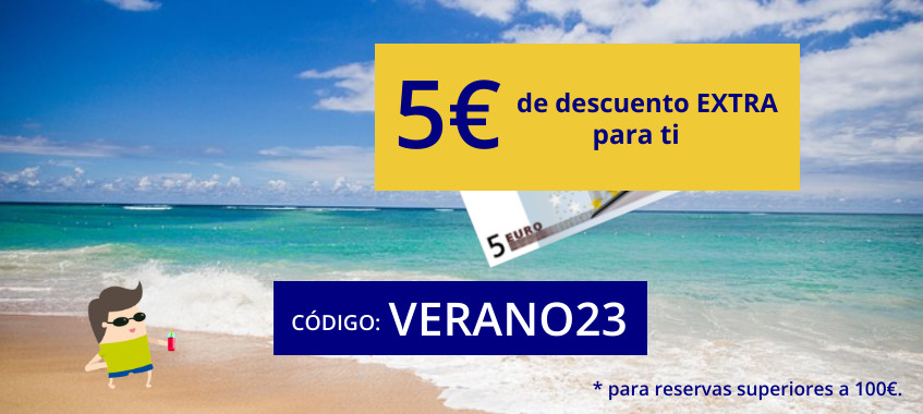 Imagen de 5€ de dto para ti. ¡Sólo hasta el 21/05! Código: VERANO23